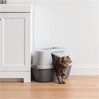 IRIS USA Enclosed Corner Cat Litter Box
