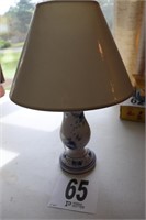 Blue & White Base Lamp with Shade(R1)
