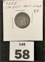 1835 Capped Bust 1/2 Dime