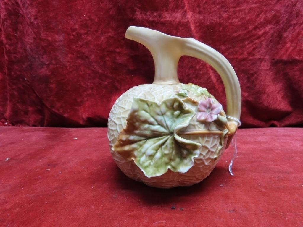 Antique Royal Worchester cantaloupe pitcher.
