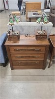 ANTIQUE WOOD 3 DRAWER DRESSER W/ 2 TOP BOXES