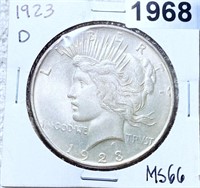 1923-D Silver Peace Dollar SUPERB GEM BU