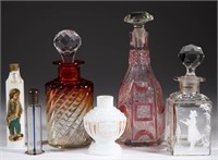 ASSORTED GLASS PERFUME / SCENT BOTTLES, LOT OF