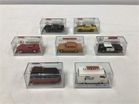 Seven Brekina Die Cast HO Scale Vehicles