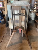Shop-built press. To be used with hydraulic jack