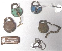 Vtg & Antique Padlocks & Keys Brass U.S. LetterBox