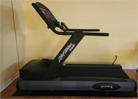 Life Fitness 9500HR Flexdeck Treadmill, TV, Chair