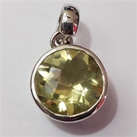 $200 Silver Lemon Quartz(6.75ct) Pendant