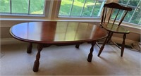Vilas Maple Side Chair & Oval Coffee Table