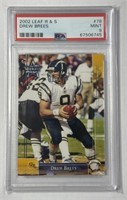 2002 Leaf Rookies & Stars 78 Drew Brees PSA 9 Mint