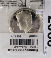 1982-S KENNEDY HALF DOLLAR CH PROOF