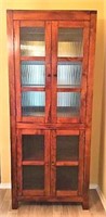 Stained Wood Wet Bar Cabinet