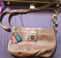 Jaclyn Smith Brown soft leather purse shoulder bag
