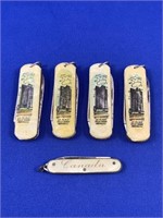 5 Vintage Celluliod Pocket Knives