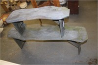 EARLY PRIMATIVE TABLE - 49.5" X 12" X 28"