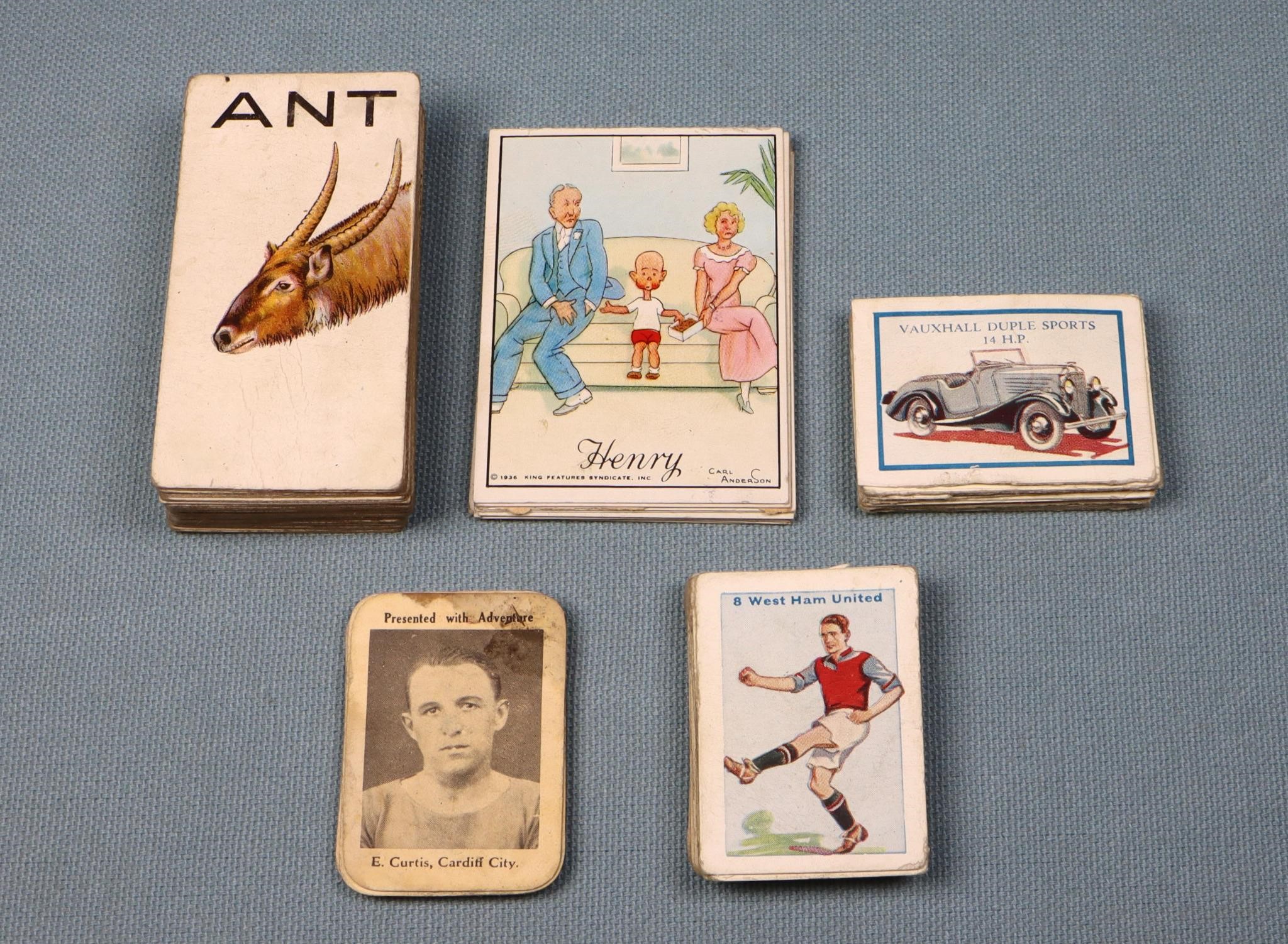 Antique Tobacco Cards, Soccer + Automobile, etc.