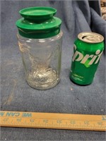Raking Leaves Glass Jar Cannister