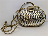 Panache Ganson Gold & Silver Metallic Clutch Purse