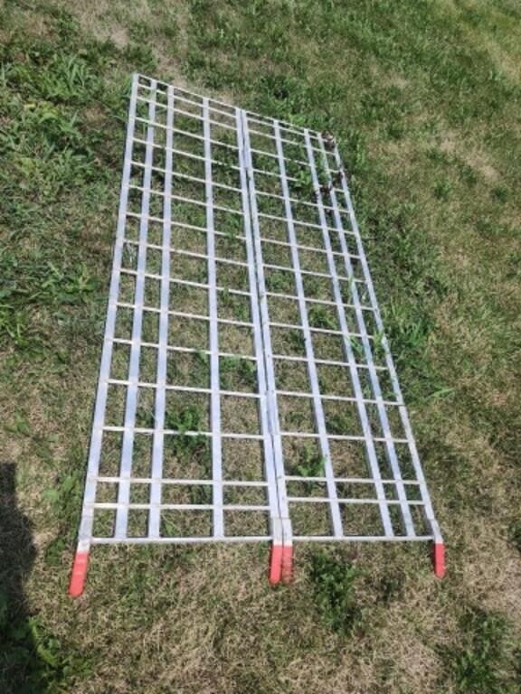 7' aluminum folding ramps.