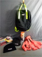 Black K18 Back Pack, Multi Use Strapping, Toques,