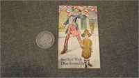 Antique WW1 Uncle Sam Recruiting Postcard
