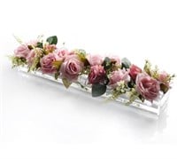 Rectangular acrylic floral centerpiece holder 16"