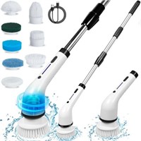 Cordless Electric Spin Scrubber with 8 Brush Heads