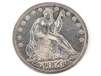 1853 Seated Half Dollar, Arrows and Rays