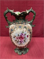 Nippon Victorian Era Porcelain Moriage Vase -