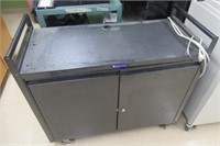 Alpha smart rolling AV cart. Measures 36" H x