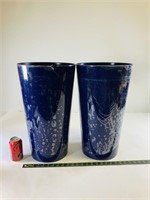 2pcs Tall Blue Planters