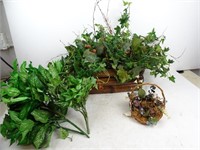 Lot of Decorative Faux Plants & Leaves