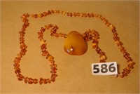 Amber Necklace And Pendant