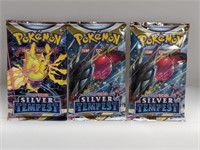 (3) Pokemon Sword & Shield Silver Tempest Pack