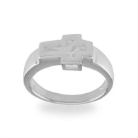 CZ Cross Ring crafted in Sterling Silver