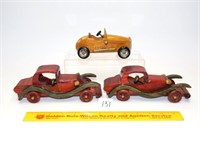 (3) Wooden Model Cars - Located in Dining Room