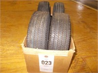 (4) Dolly Cart Tires, 4.10x3.50 / (2) With Rims