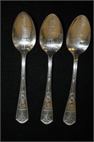 3 Souvenir Spoons, 1933 Century of Progress