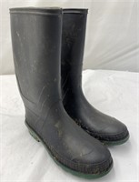 Mid-Calf Rubber Boots, Size 10