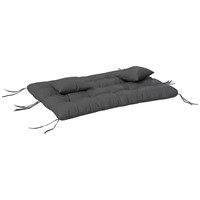 Outsunny Charcoal Gray Bench Cushion