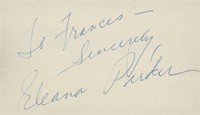 Eleanor Parker signed note