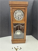 Clock with Key  11 x 28" h See Brass Makers Mark