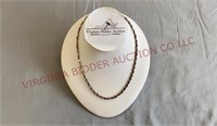 925 Sterling Silver Herringbone & Bead Twist Chain