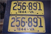 1944 Virginia Cardboard License Plates