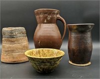 4 Pieces of Antique Stoneware & Pottery