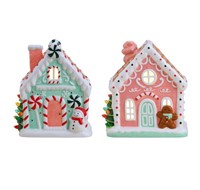Mr. Christmas Set Of 2 Gingerbread Houses(pastel)