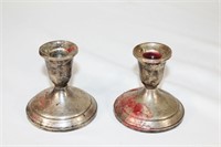 Pair of Sterling Towle Candle Holders