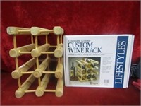 Wood wine rack.