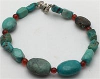 Turquoise Bracelet W Sterling Clasp