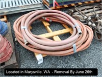 LOT, ASSORTED LENGTH 2" HOSE ON THIS PALLET